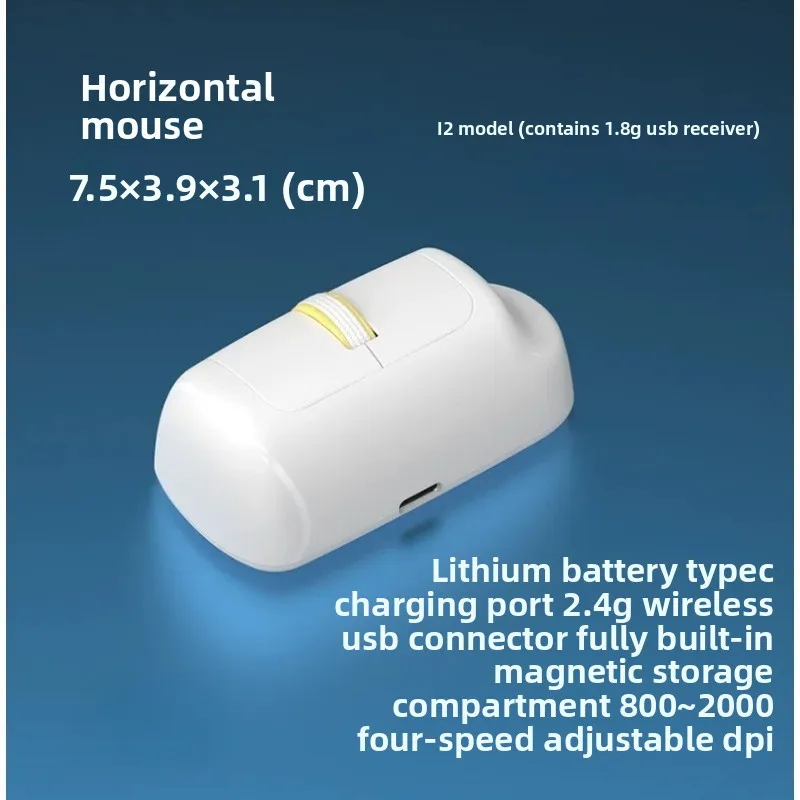 Horizontal Mouse I2, Anti-mouse Hand, Ergonomic (USB Wireless), Computer Office Portable