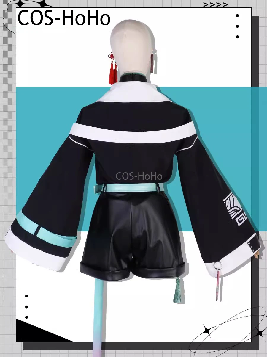 COS-HoHo Vtuber Ryuu Shen Game Suit Lovely Uniform Cosplay Costume Halloween Carnival Party Role Play Outfit Unisex