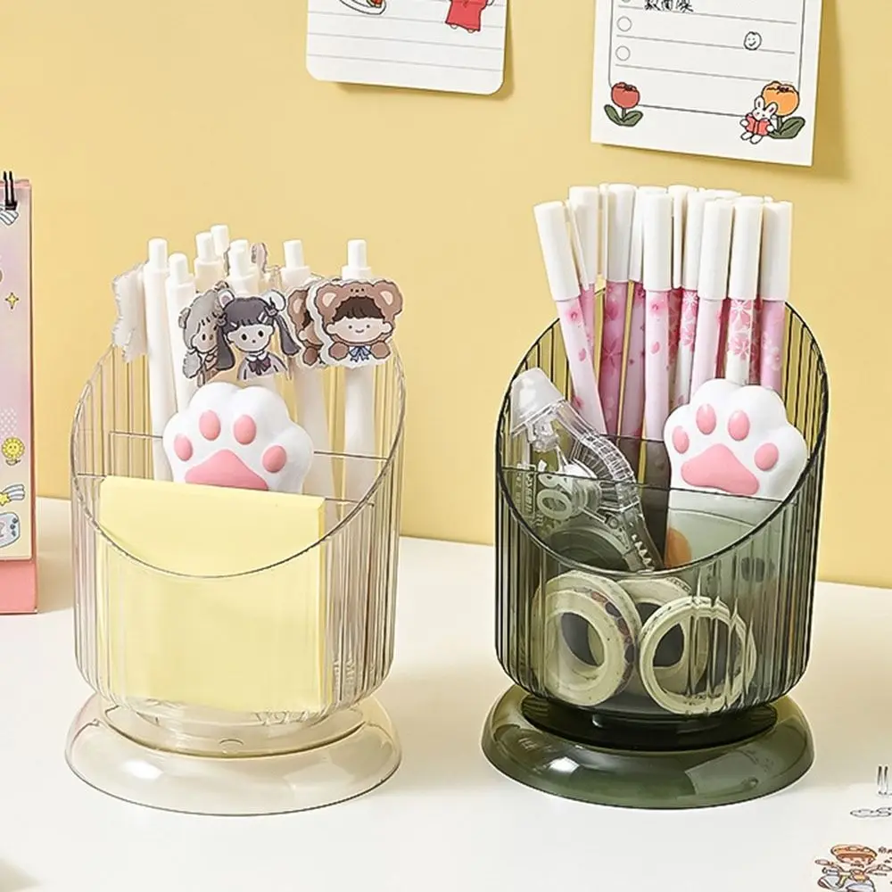 Makeup Brush Holder High Appearance Pen Container Light Luxury INS Desktop Stationery Plastic Exquisite Pen Holder Desktop