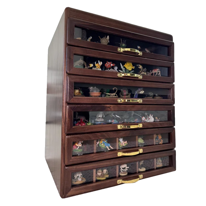 

Solid wood multi-layer jewelry box Wenwan storage cabinet North American treasure grade large-capacity multi-layer Faxiu storage