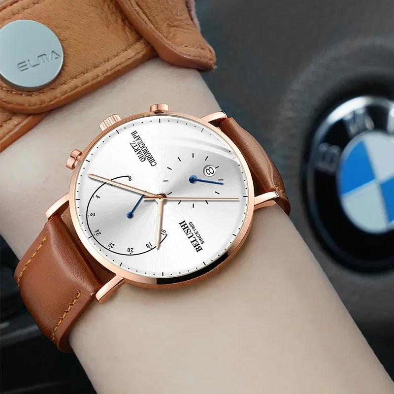 

Лидер продаж, новые модные мужские часы, многофункциональные спортивные кварцевые часы, водонепроницаемые, светящиеся, трендовые, скандинавская атмосфера, мужские