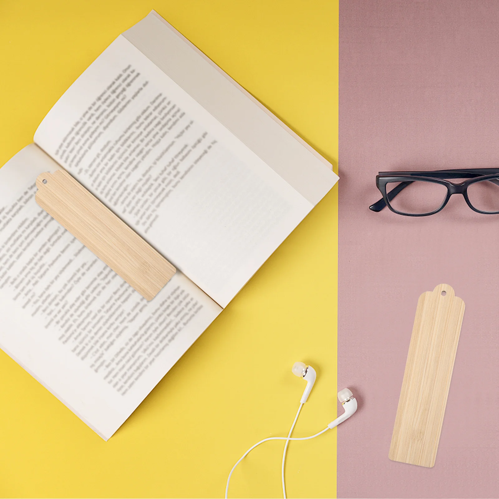 

10pcs Diy Bookmarks Wood Blank Craft Making Unfinished Wooden Tags Reading Bookmarks For Party Decor Study Accessories