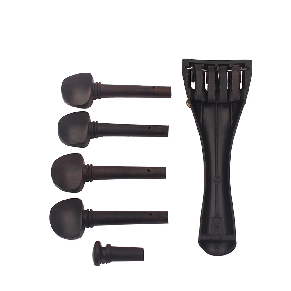 

4 /4 Violin Accessories Set Tailpiece Equipment with Built-in Fine Tuners Tuning