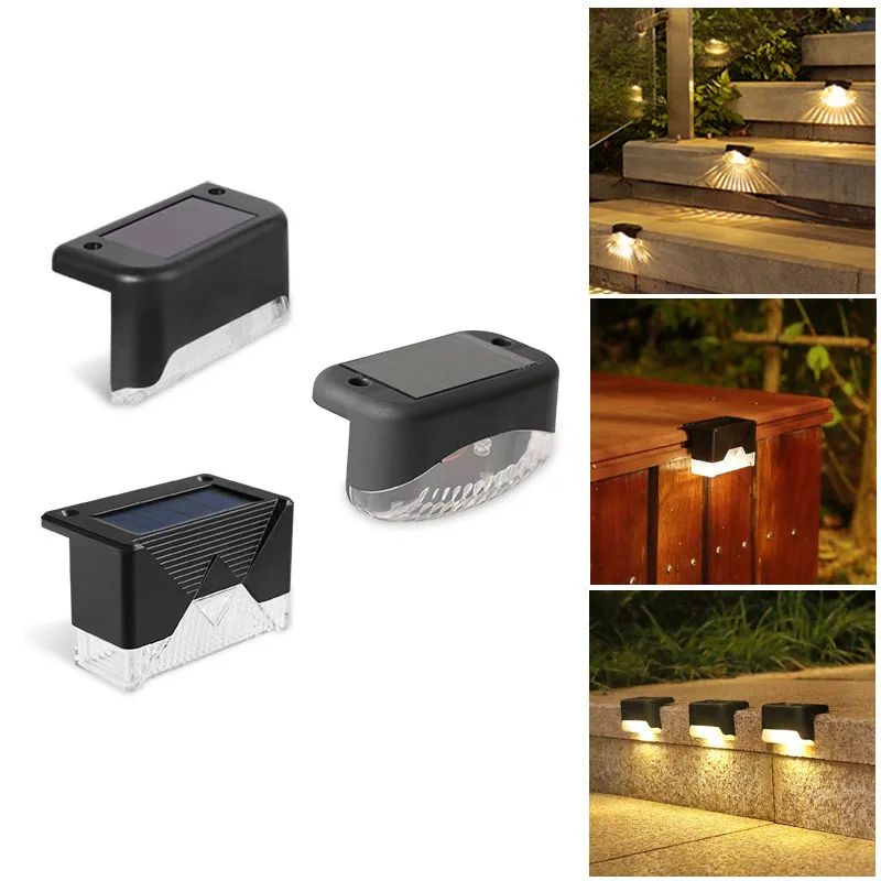 

Solar powered step lights, outdoor courtyard lights, railing pole lights, step lights, fence lights, decorative staircase lights