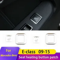 Car Interior Decorate Sticker Heating Backseat Button Frame Cover Trim For Mercedes Benz E Class W212 E200 E260 E300 Accessories