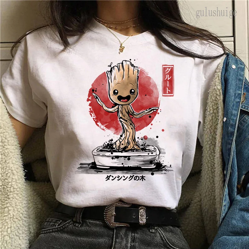 Bady Groot Impresso Tops T Shirt Homens Harajuku Moda Streetwear tshirt Eu Sou Groot Gráfico T-shirt Unisex Tshirt Y2k Tops Masculino