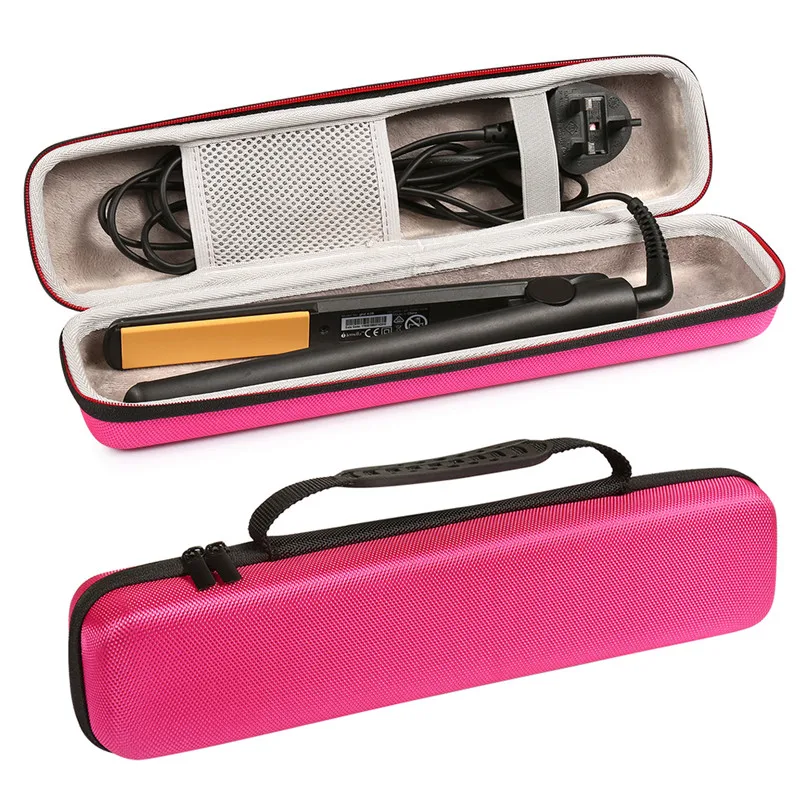 Portable EVA Hair Straightener Storage Bag Curling Iron Storage Container EVA Hair Straightener Protective Travel Carrying Case