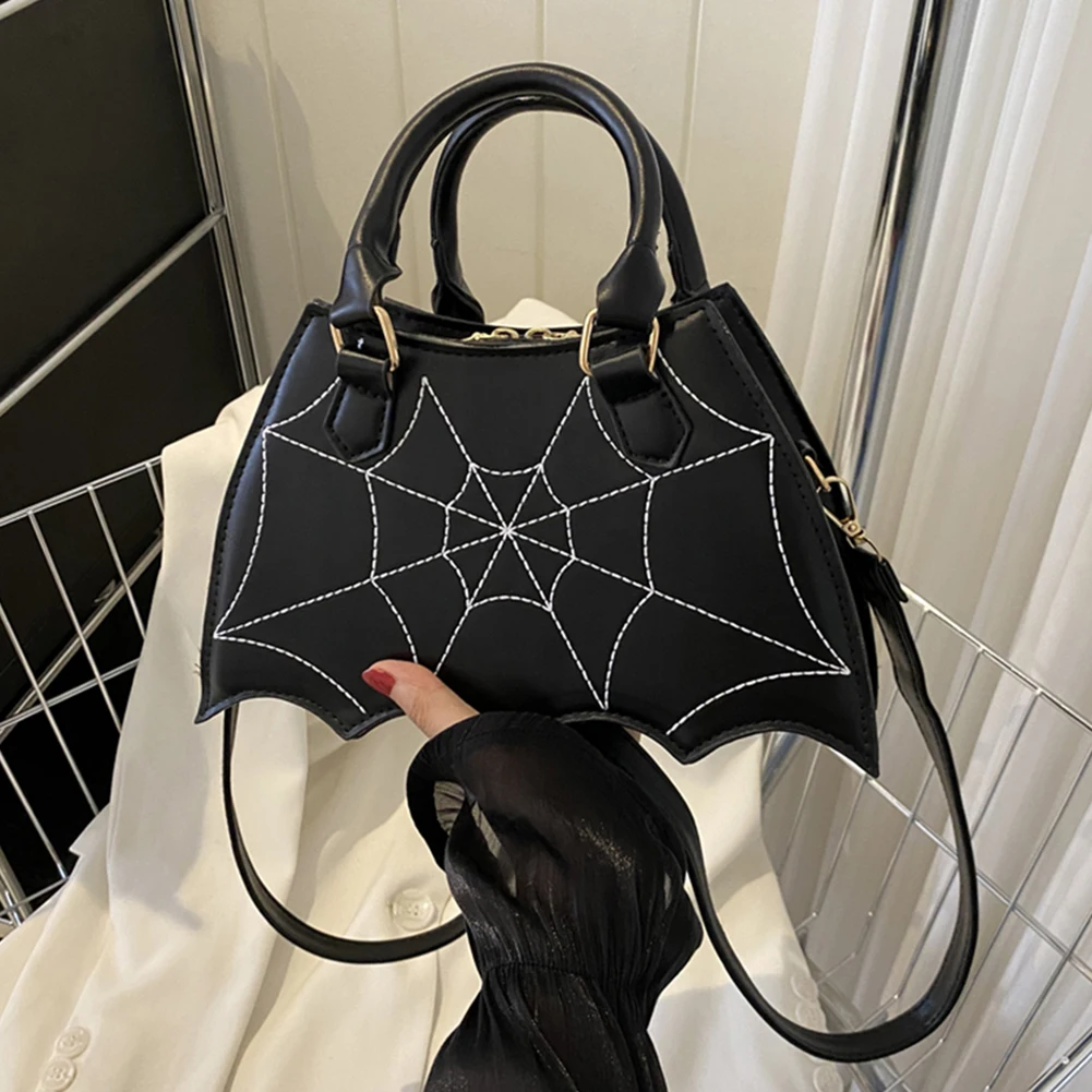 

Gothic Women Shoulder Bag Bat Wing Ladies Top-handle Bags Creative Chic PU Leather Handbag Halloween Novelty Crossbody Bag Purse
