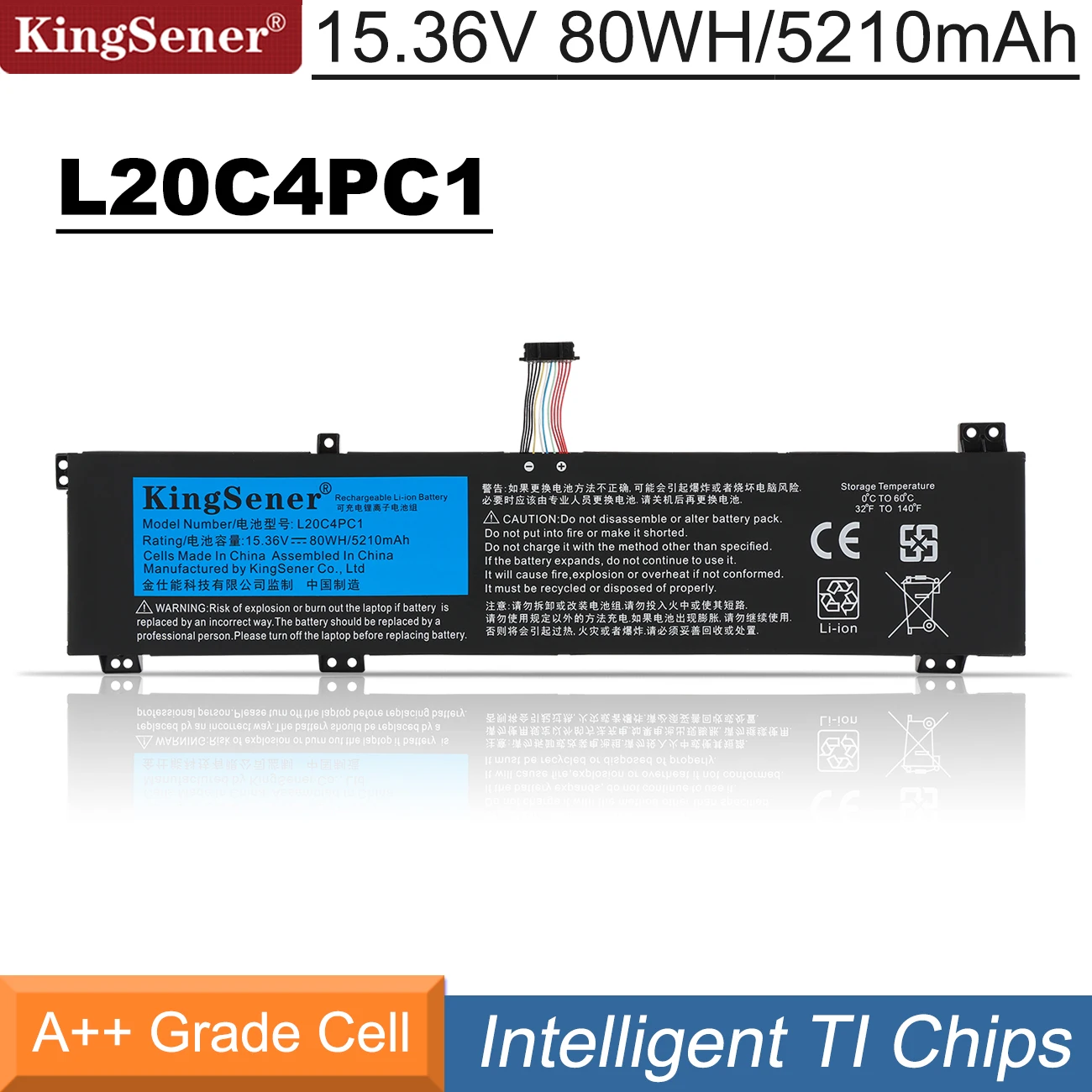 KingSener L20C4PC1 L20D4PC1 L20M4PC1 Laptop Battery For Lenovo Legion 5 15ACH6 15ITH6H Pro-16ACH6 Legion 7-16ITHG6 7-16ACHG6