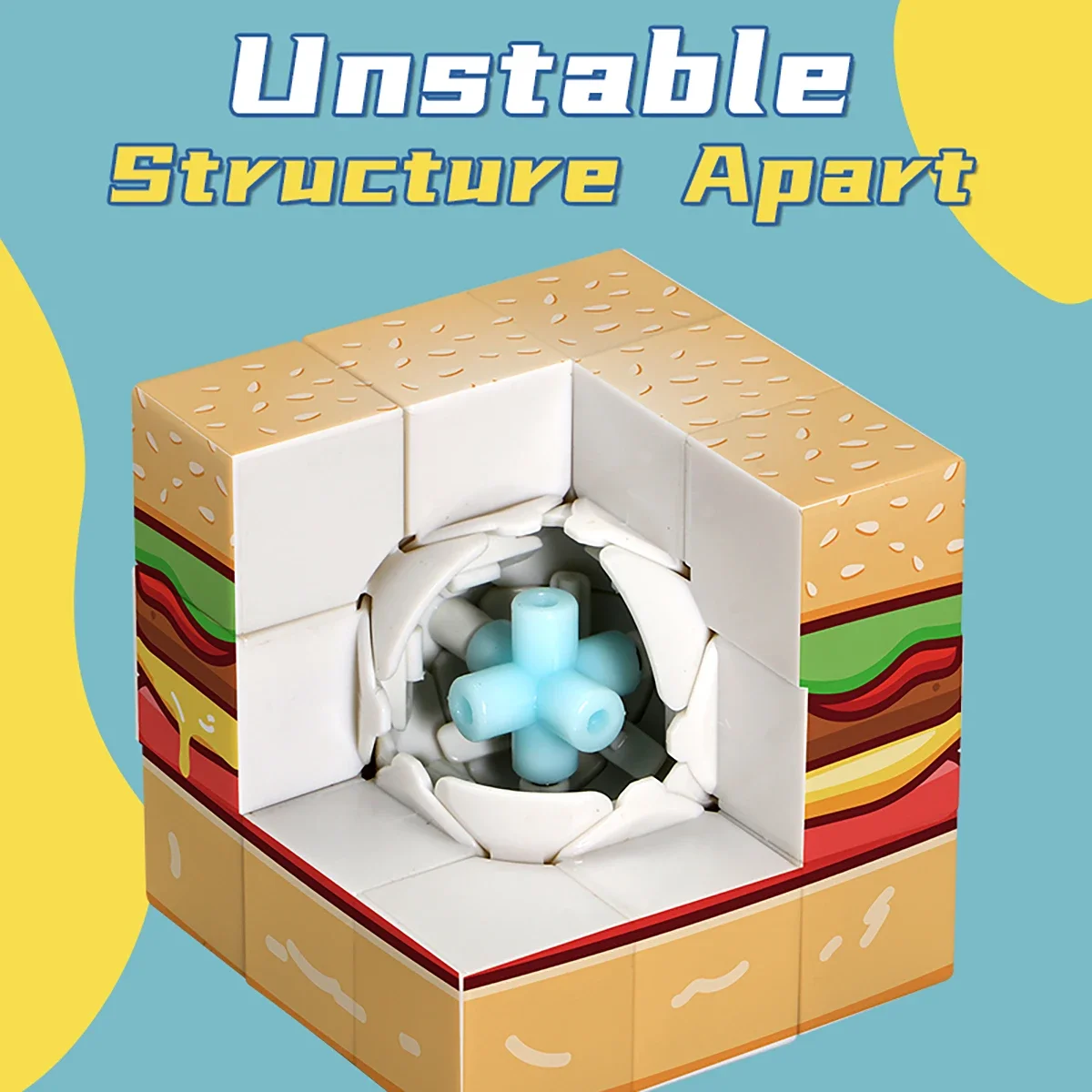 Zauberwürfel 3x3x3 3D UV-Puzzle professionelle glatte Geschwindigkeit Hamburger Stressabbau-Spiel Kinderspielzeug Geschenk