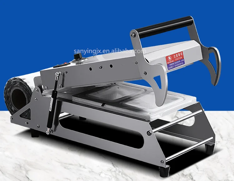 Manual Fast Food Tray Heat Sealing Package Machine Small Plastic Lunch Box Sealing Packing Machine