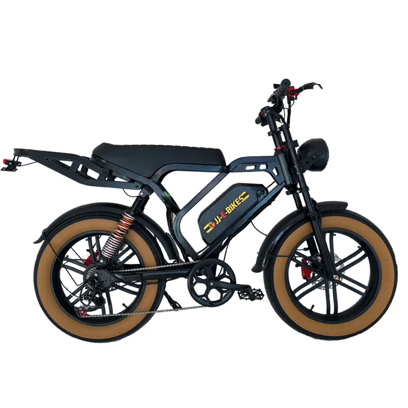 

Electric Mountain Bike for Sand & Snow, 48V 500W Off-Road E-Bike, Adult Folding Fat Tire EBike, All-Terrain Beach Bike