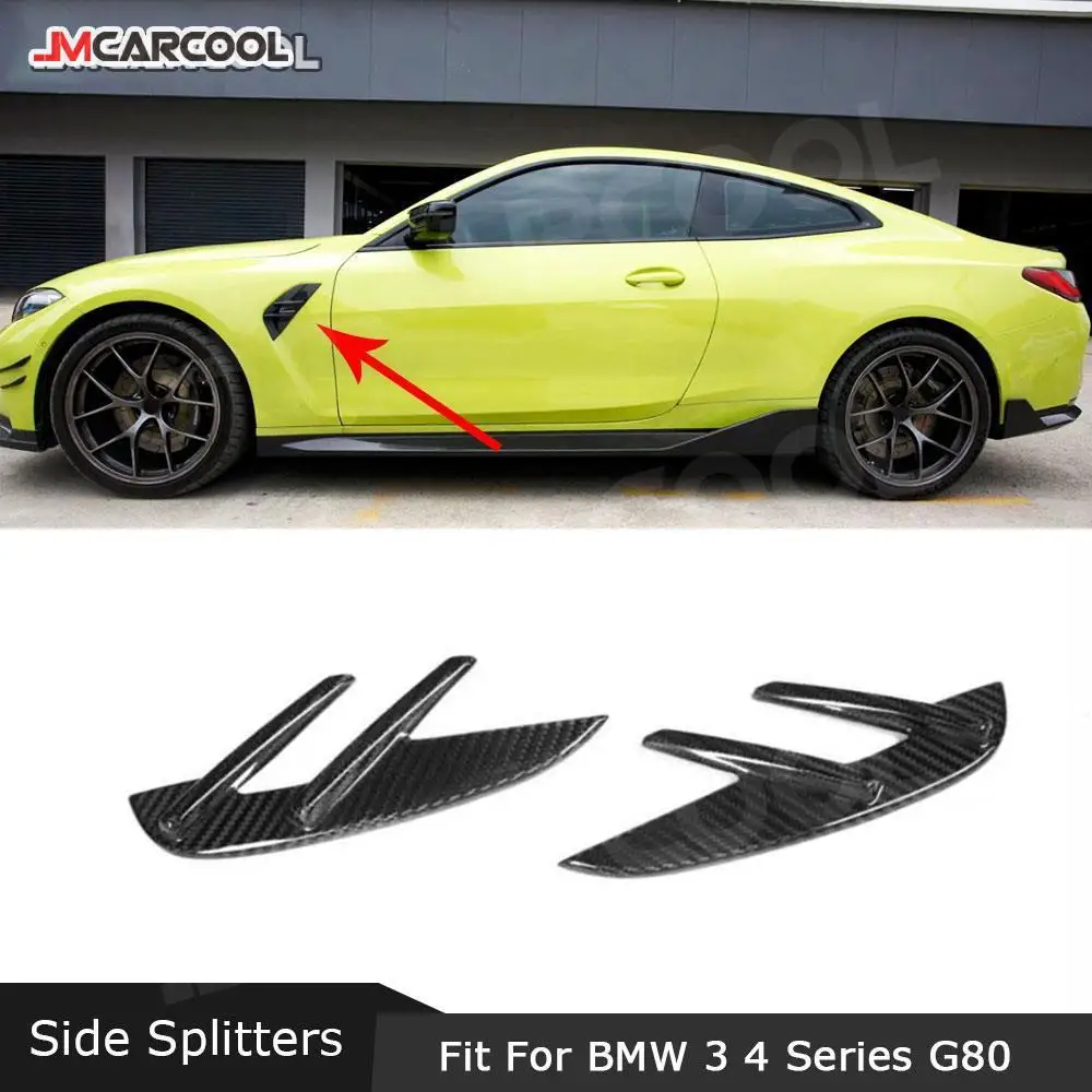 

Dry Carbon Fiber Car Decoration Side Fender Splitters Accessorise For BMW 3 4 Series G80 M3 G82 G83 M4 2021 Up