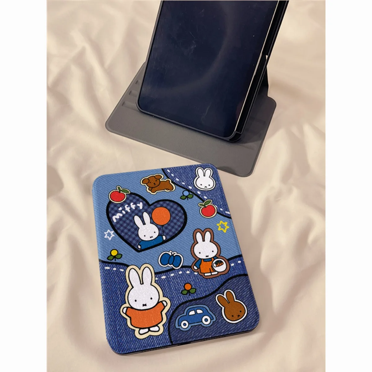 Kawaii Miffy Rabbit Tablet Case Balloon Miffy Rabbit Ipad11 360 Rotation Air7 MINI7 Anti-drop IPad 10th Generation view 5