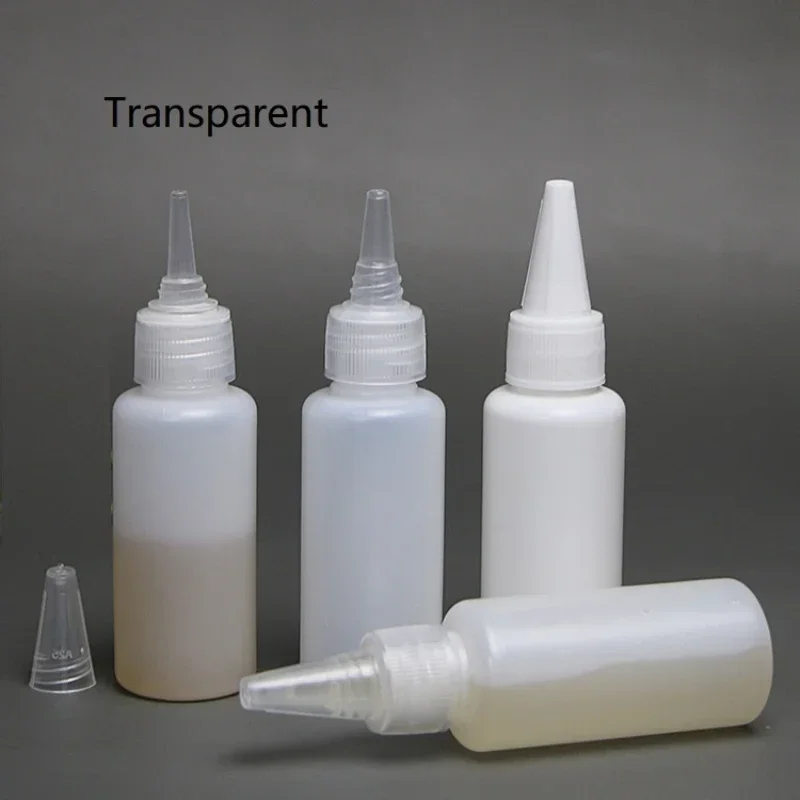 10Pcs/Lot 30-100ml PE Squeeze Drop Bottles with Screw Caps Empty Plastic Glue Ink Oil Pigment Liquid Storage Container