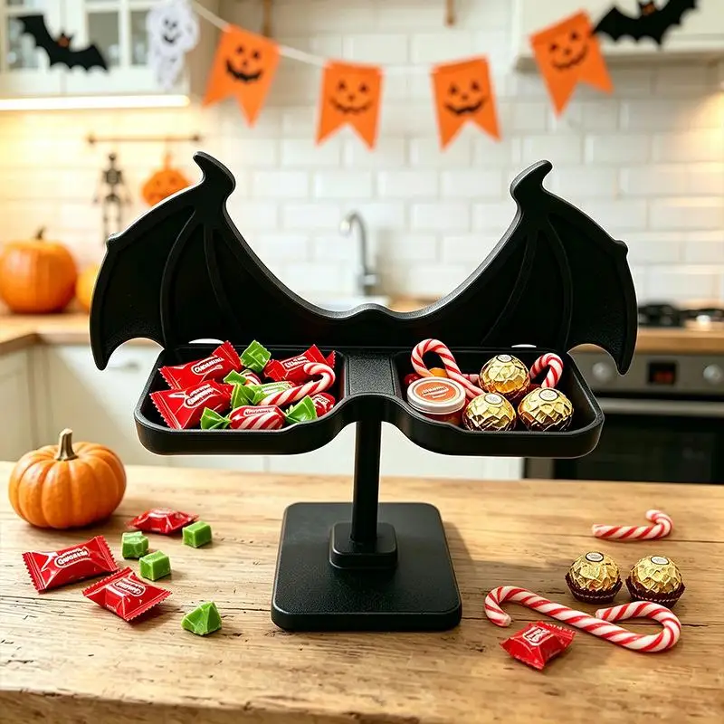 Bat Wing Eyeglasses Holder Halloween Ornament Gothic Style Glasses Storage Rack Creative Jewelry Display Stand Desk Decor