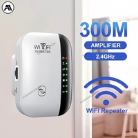 300Mbps WiFi Range Extender - 2.4GHz Wireless Repeater, Signal Booster with Ethernet Port for PC/Router  Key Features: