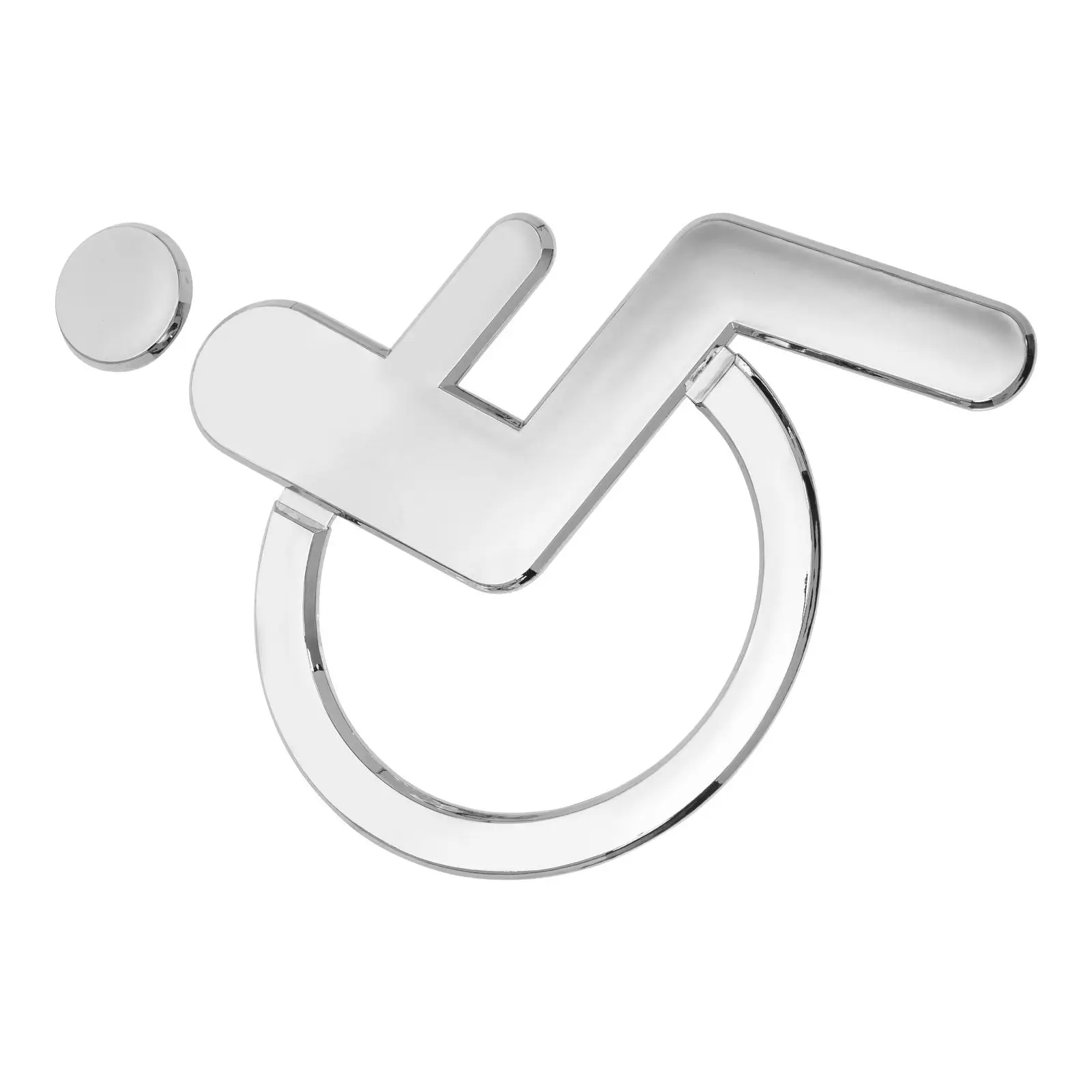 Wall Sticker Sign Disability ABS Disabled Toilet Cut Out Wheelchair Restroom Material Long Life Easy Install Practical