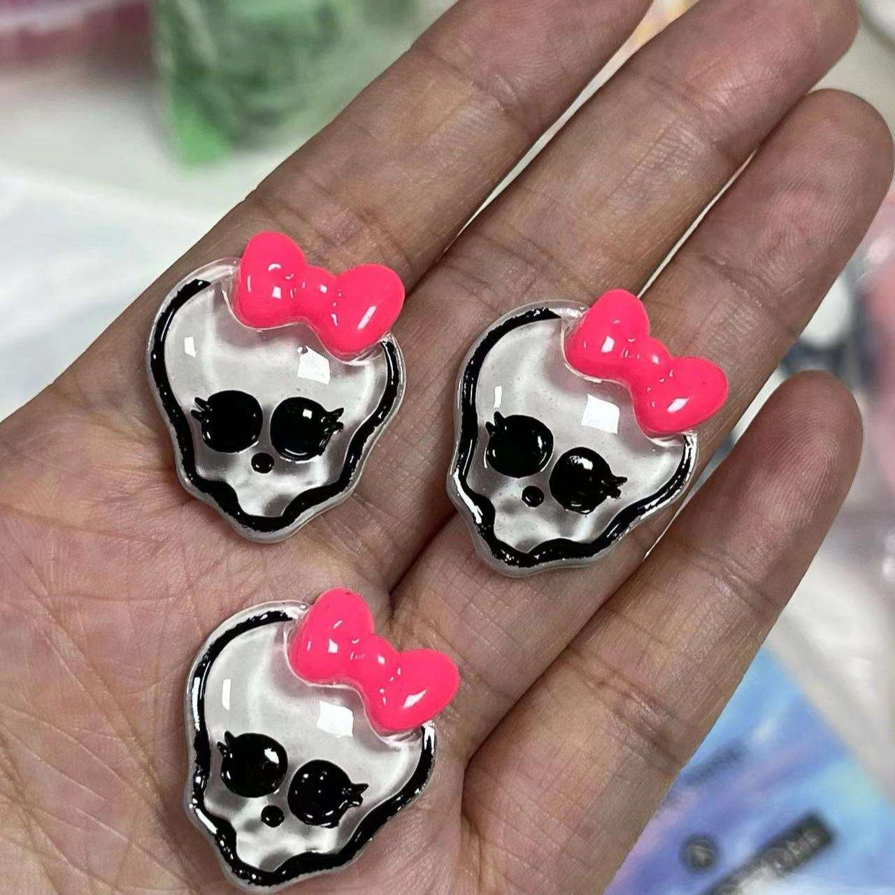 10 Stück Harz Halloween Geist Screaming Flatback CabochonScrapbooking DIY Handwerk Dekoration Zubehör Teile Kawaii Handyhülle Charm