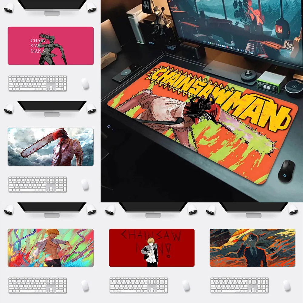 

Anime Chainsaw Man Mousepad HD Printing Computer Gamers Locking Edge Non-slip Mouse Pad XXL90x40cm Keyboard PC Desk Pad