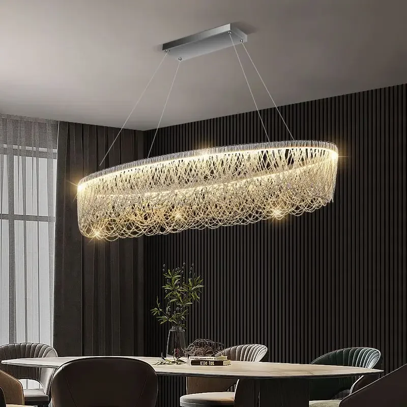 Imagem -05 - Luz Pendente Personalizada para Sala de Estar Lâmpada Led Pingente de Restaurante Moderno e Simples Atmosférico Quarto e Estudo Iluminação de Luxo