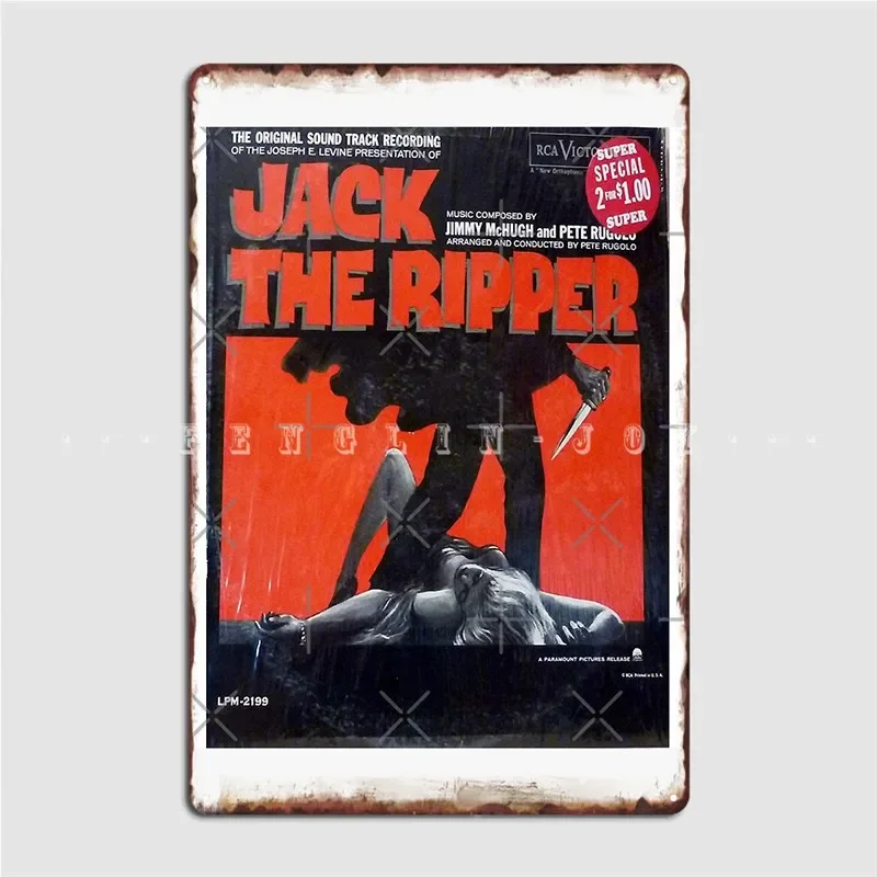 Jack The Ripper 1960 Poster Metal Sign Cinema Garage Garage Decoration Kitchen Designing Tin Sign Poster