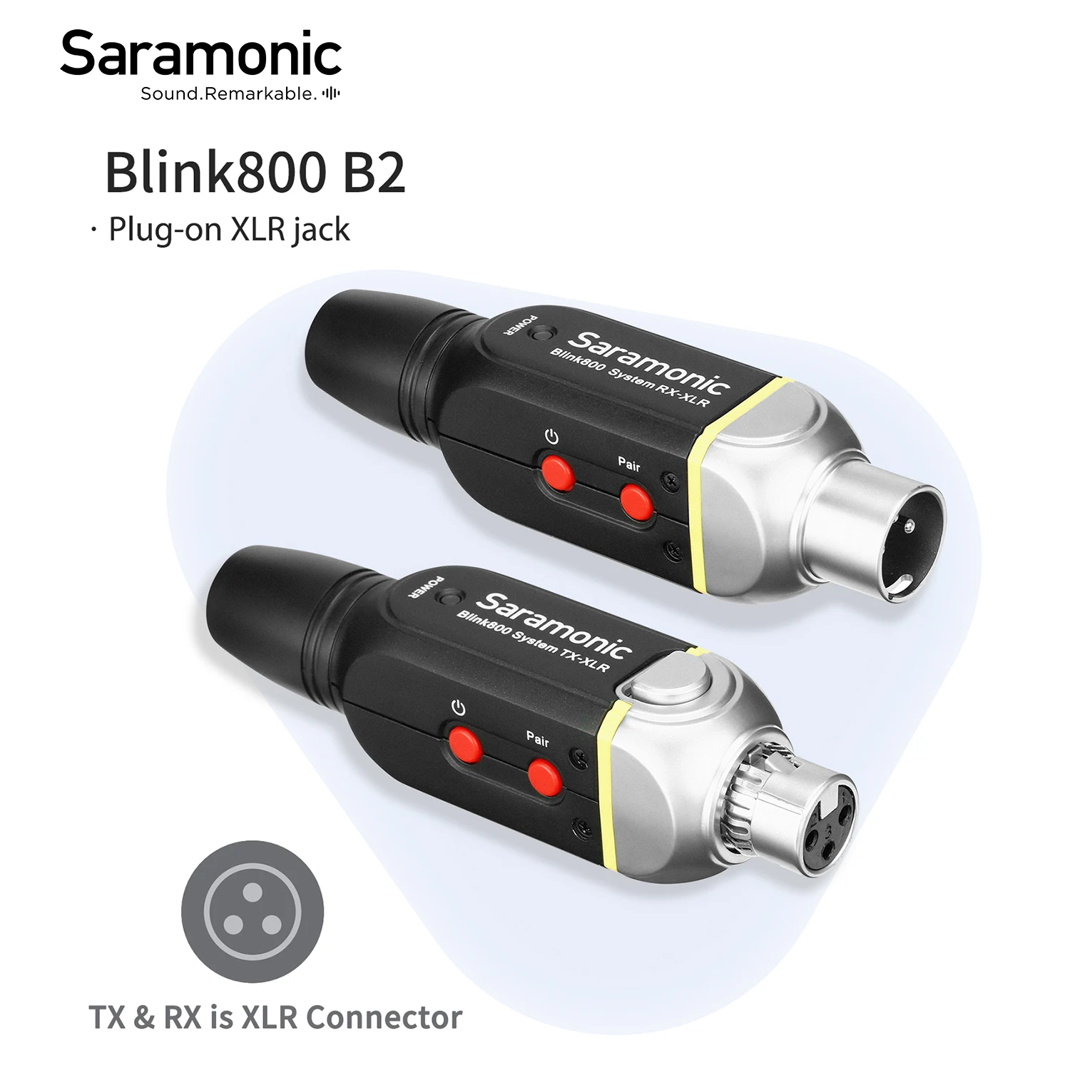 

Saramonic Blink800 B2 5.8GHz Digital durable metal wireless system with XLR output connector compatible with Multiple Devices