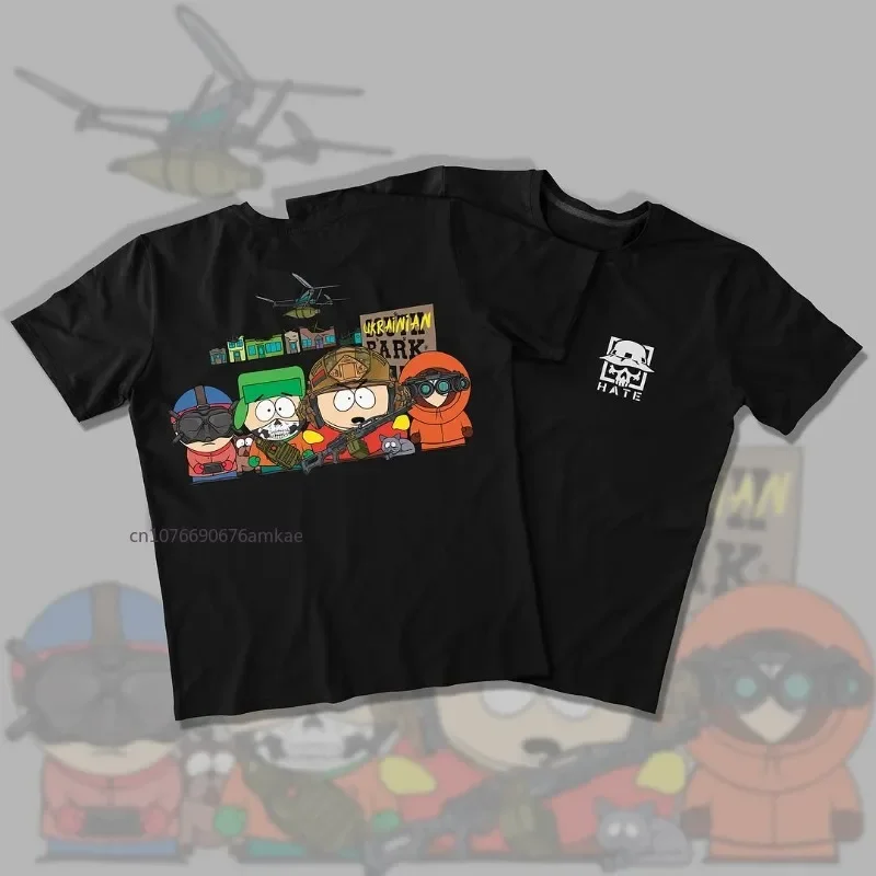 

Темно-коричневая хлопковая утолщенная футболка для мужчин и женщин Ins Tide с мультяшным принтом и рукавами из пяти минут, высококачественная повседневная футболка