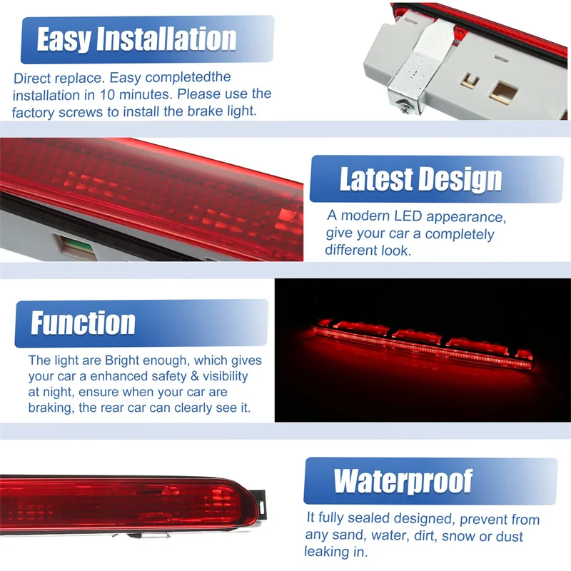 LED الذيل الفرامل وقف تحذير مصباح مانع صدمات خلفي للسيارة ضوء لمبة عالية الجودة السيارات لبنز E-Class W203 2038200156 A2038201456