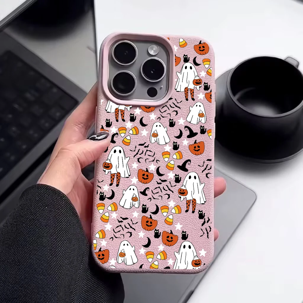 秋のハロウィン パンプキン コーヒー柄 サムスン Galaxy S25 Ultra S24 S23 S22 S21 S20 S10 Ultra Plus S24 FE 携帯電話ケース