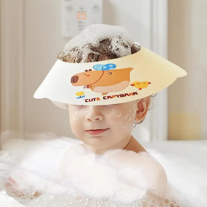 

Baby Shower Cap Shield Adjustable Shower Hair Protector Splash-Proof Bathroom Accessories For Protecting Eyes Nose Neck