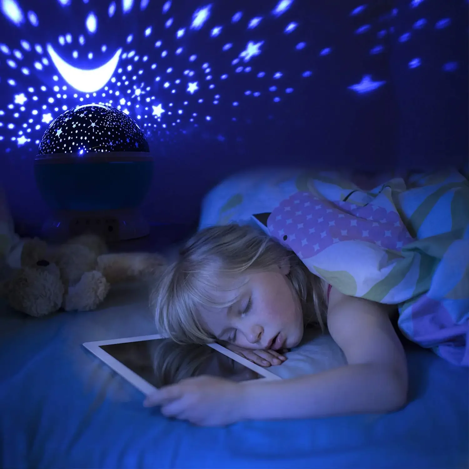 Starry Sky Projector Galaxy Night Lights Star Moon Projector LED Rotating Night Lamp For Children Bedroom Decoration Baby Gifts