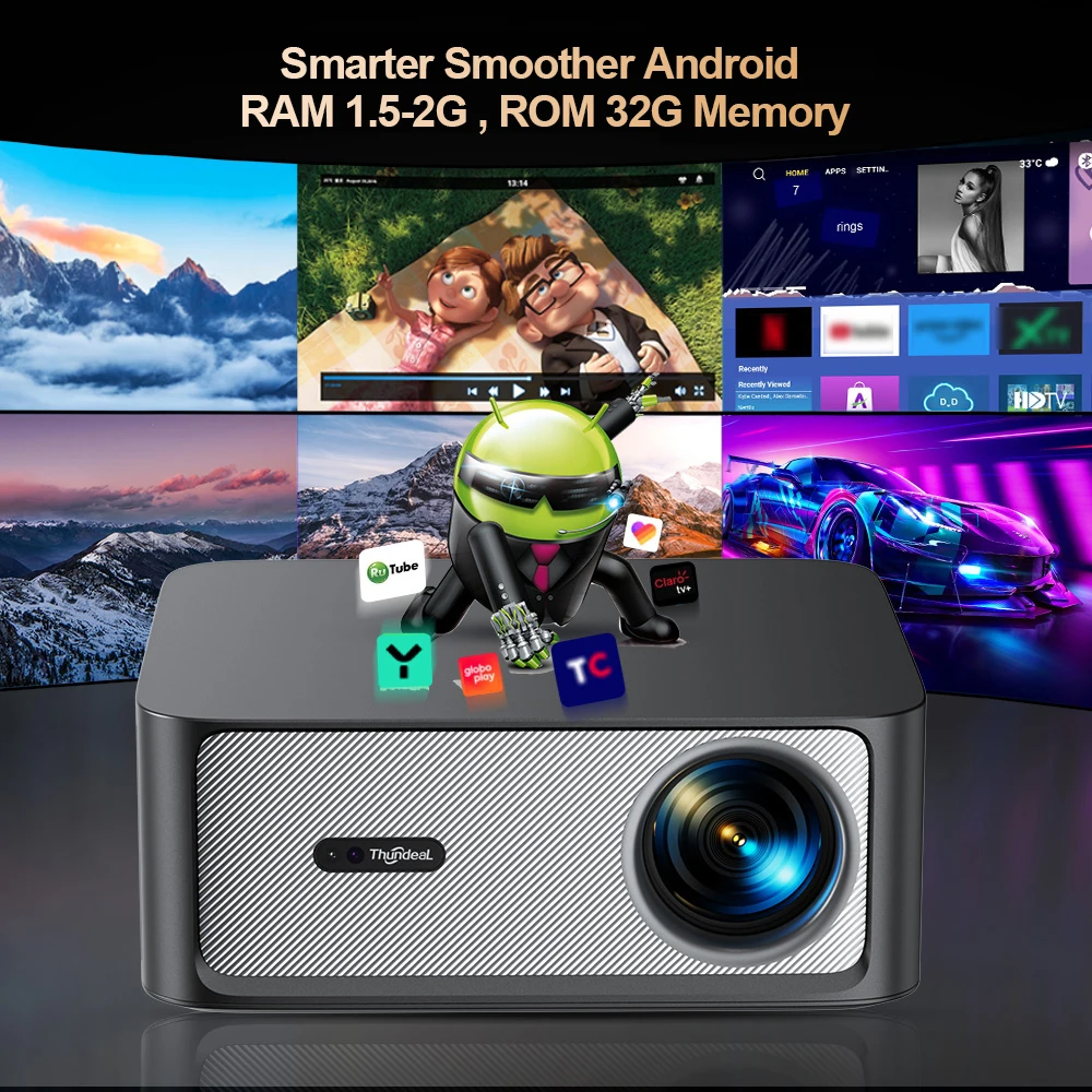 TD98Pro Auto Focus Full HD 1080P Projector 4K Android WiFi TD98 Pro Portable Video Movie Home Theater Cinema 3D Beam Projector