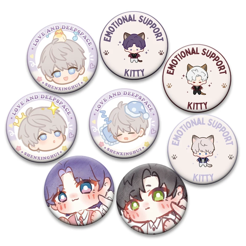 لعبة الحب ودبابيس الفضاء العميق Q نسخة شخصيات كرتونية شارة Xavier Zaynie Sylus Rafayel دبابيس لحقيبة الظهر هدية إكسسوار