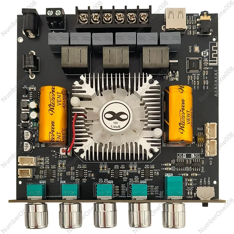 

Upgraded AS21 second generation 2.1 channel TPA3255 Bluetooth power amplifier board module high and low 220W * 2 + 350W