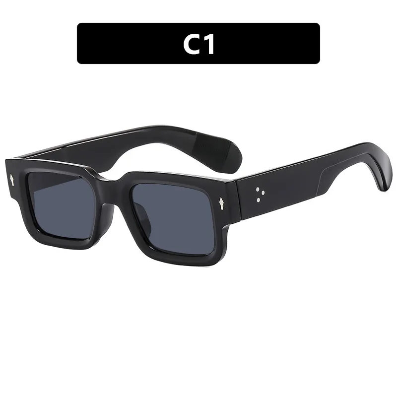 Arrow-shaped Rivet Square Sunglasses Fashionable Sunshade Sun Protection Rivet Beach Designer Sunglasses