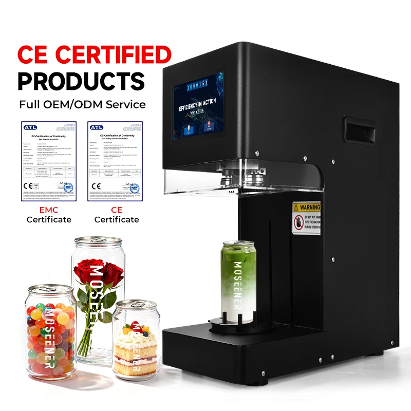 

Intelligent Automatic Electric Beverage Can Sealing Machine 304 Stainless Steel High Capacity 15-30 Pcs/min For Bottle