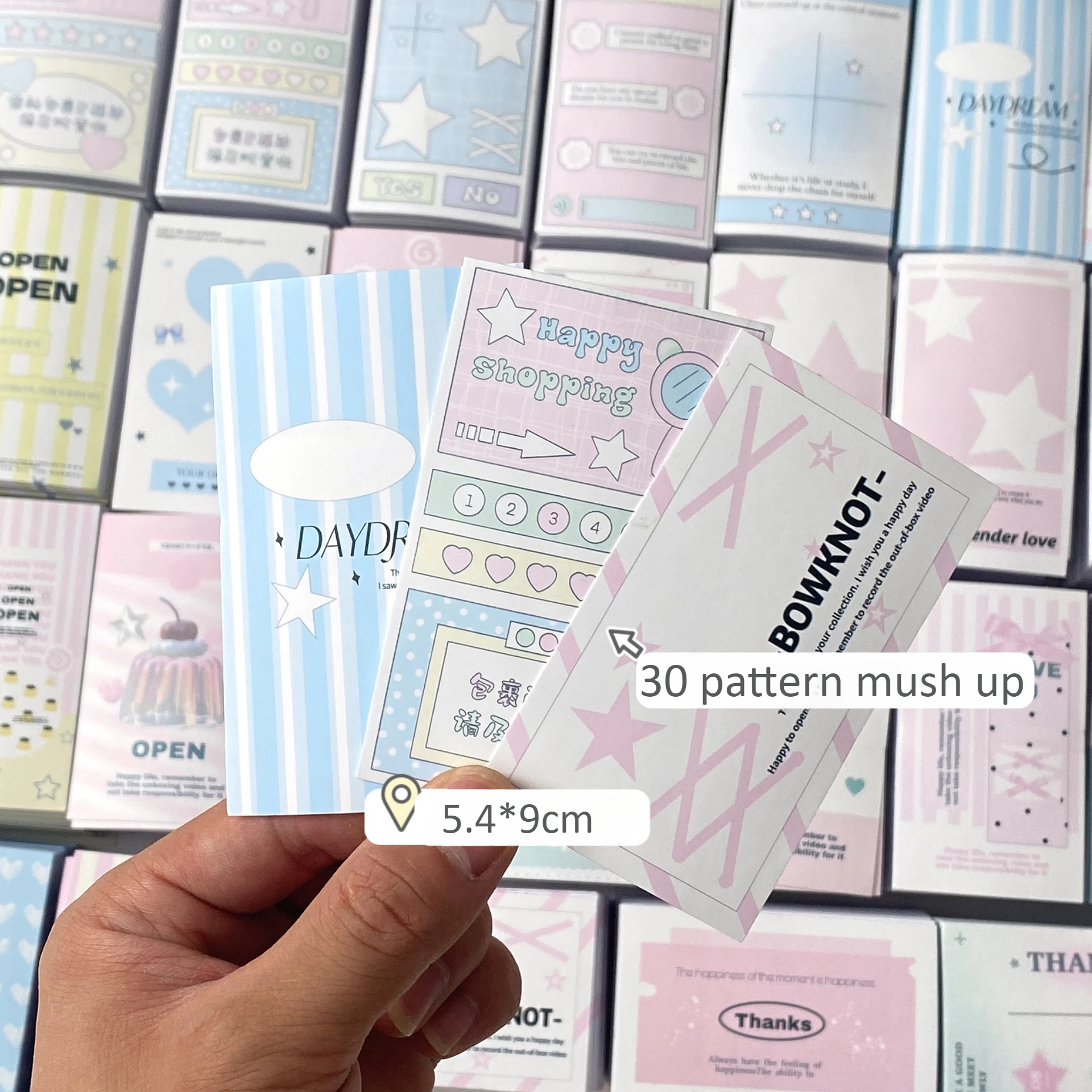 

50 шт. корейская INS мультяшная звездная уплотнительная наклейка для экспресс-картонной коробки с пузырьками, подарочная коробка, этикетка, деко, милая упаковка для фотокарт Kpop