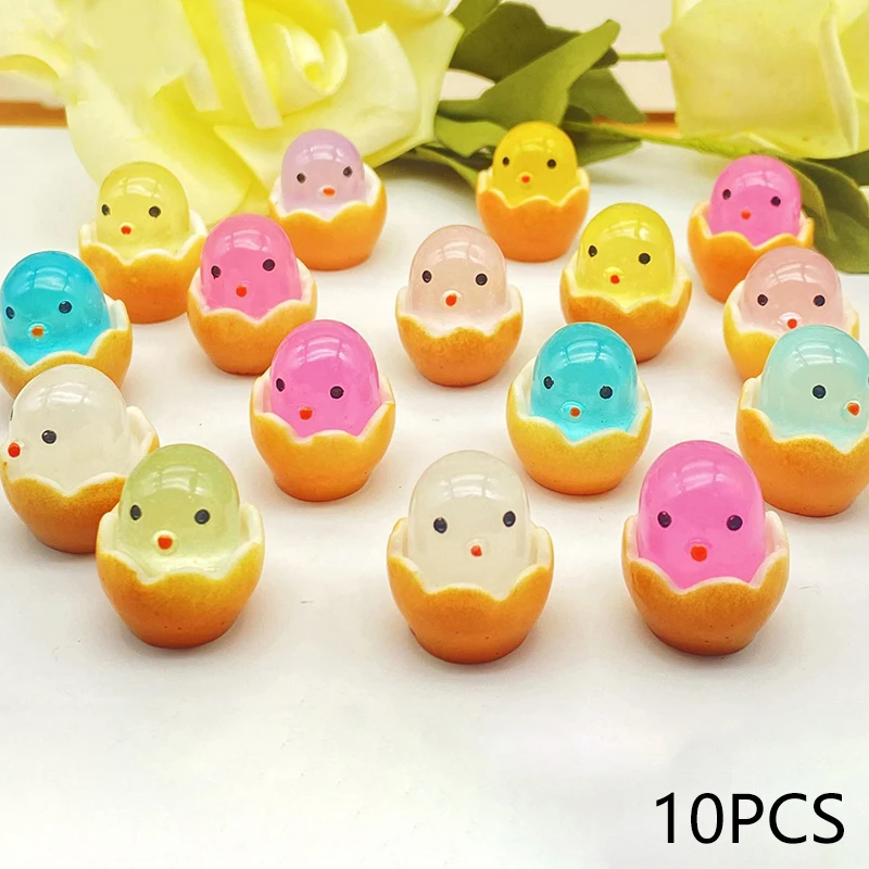 Broken Eggshell Chicks Luminous Diy Resin Accessories Cream Plastic Mobile Phone Case Nightlight Ornaments Small Gifts