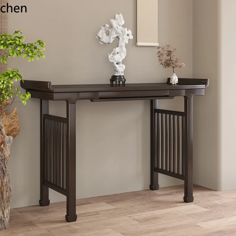 Cz walnut solid wood entrance table for homecasual raised head table zen table