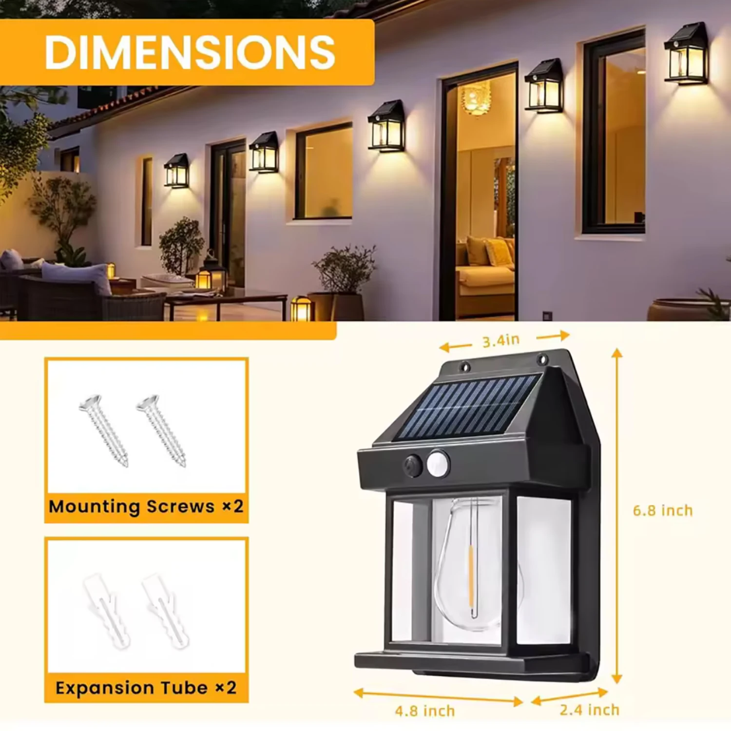 

Индукционная лампа, бытовой садовый настенный светильник, уличный солнечный настенный светильник, освещение виллы, ночник, водонепроницаемая вольфрамовая лампа накаливания