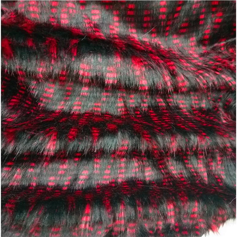 160*100cm Point jacquard peacock hair pheasant plush fur fabric for coat pillow case vest Fur collar plush fur tissu telas