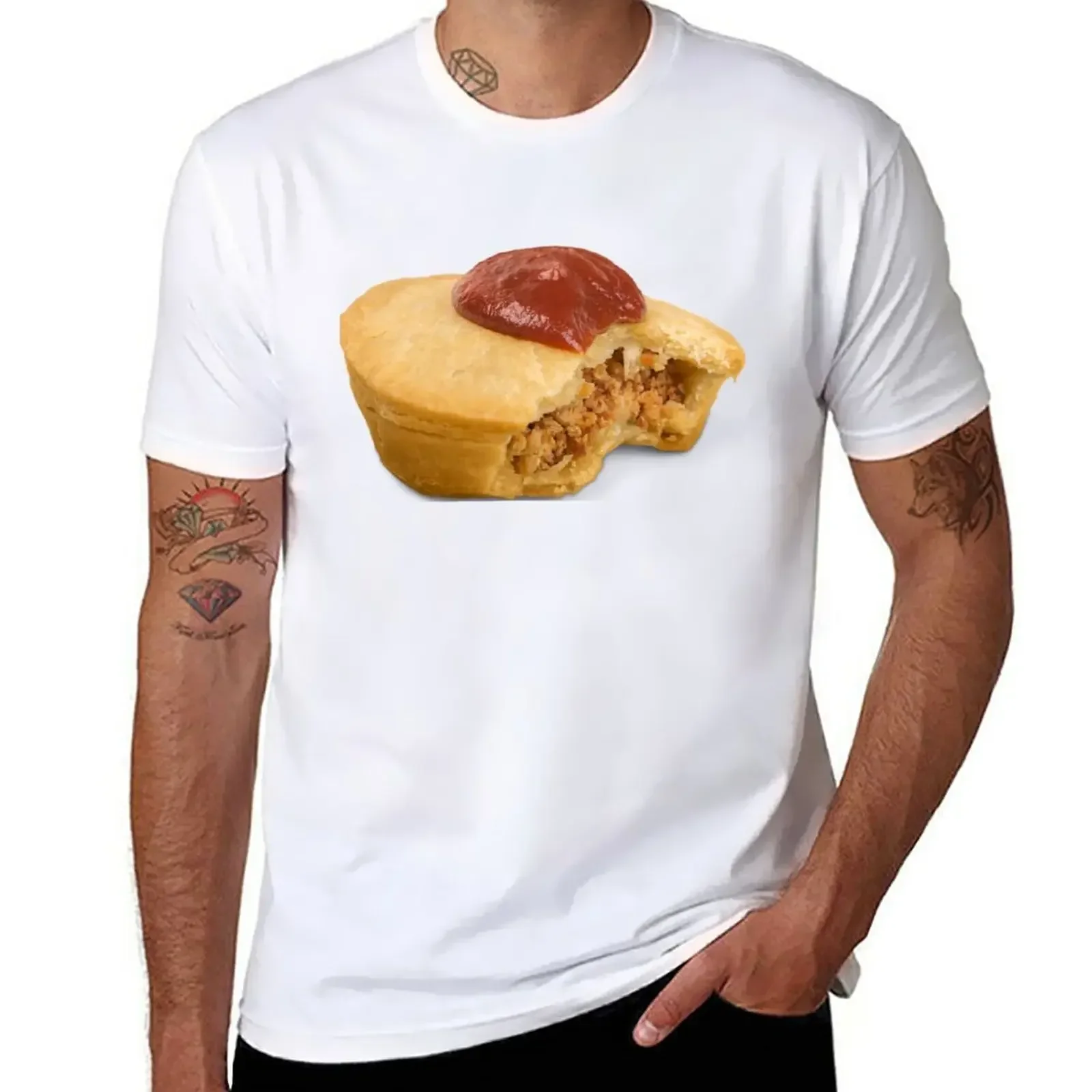 

Aussie Meat Pie T-Shirt boys whites customs design your own quick-drying plain mens vintage t shirts