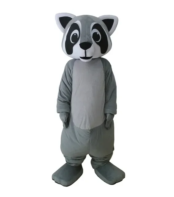 

Grey Raccoon Mascot Costume Cartoon Animal Walking Doll Clothes Anime Theme Halloween Christmas Carnival Party Fancy Suits