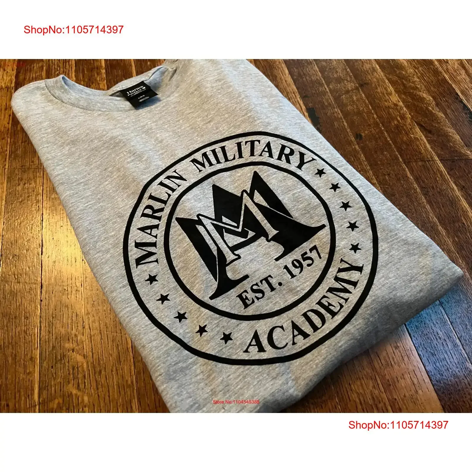 Marlin Academy T Shirt vintage Washed Versatile homme Unisex graphic fashion Slightly Stylish Soft Stretched Casual streetwear