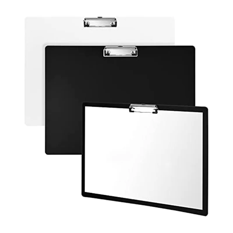 Pack of 2 A3 Clipboard Clipboard A3 Landscape Writing Board with Clip and Hole for Hanging for Office Kitchen Workshop