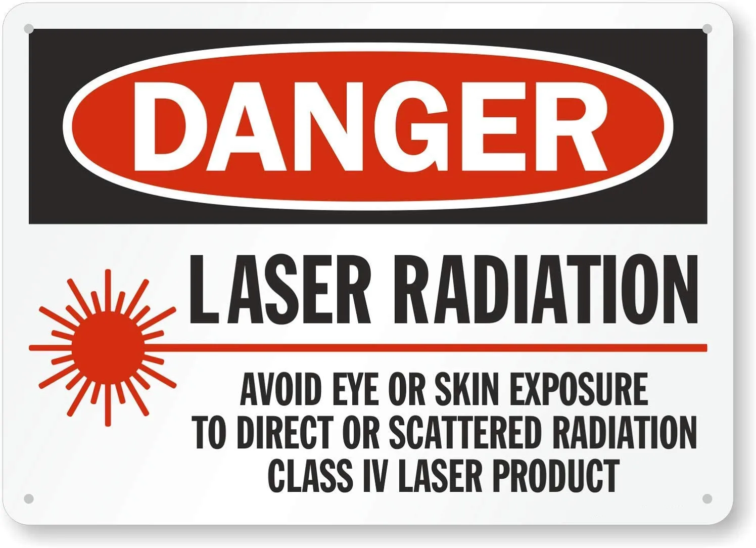Danger  Laser Radiation, Avoid Exposure