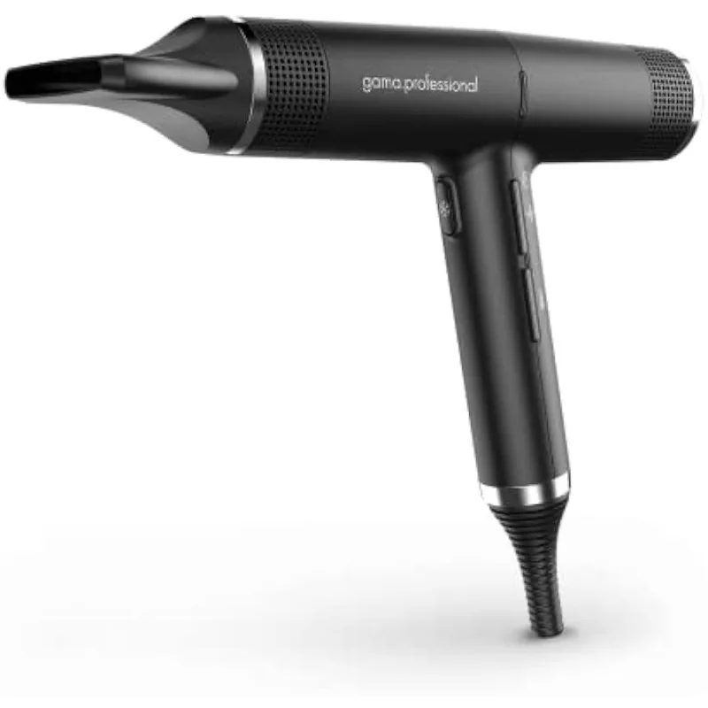 

Professional Hair Dryer Black - with Diffuser & 2 Concentrator Nozzle Attachment Tools (Under 1LB)