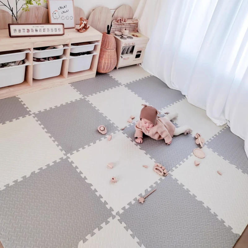 New 60x60cm Children's Room Puzzle Rug EVA Foam Interlocking Non-Slip Exercise Mat Baby Playroom Gym Floor Mat Home Decor view 2