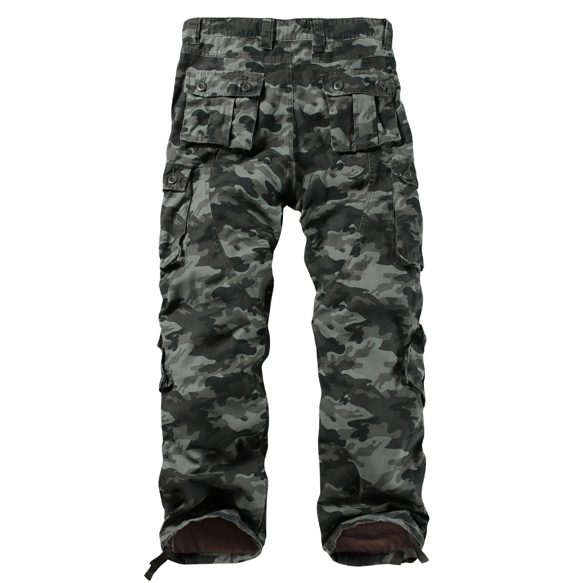 Męskie spodnie bojowe z nakolannikami taktyczne Cargo spodnie sportowe kamuflaż Multicam Trekking ubrania myśliwskie (bez paska)